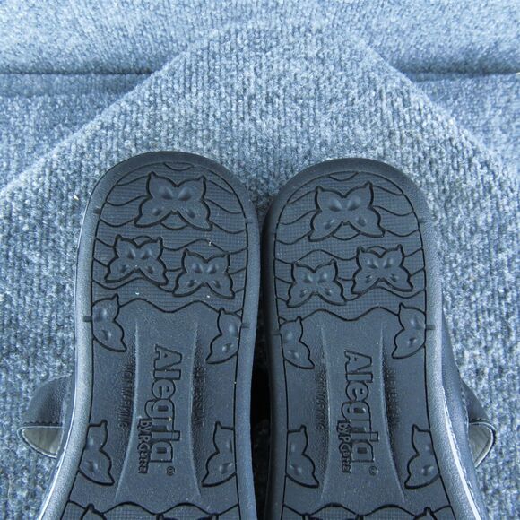 Alegria GEM Women Mary Jane Shoes Size 38 Medium Black Leather Hook & Loop - Picture 8 of 9